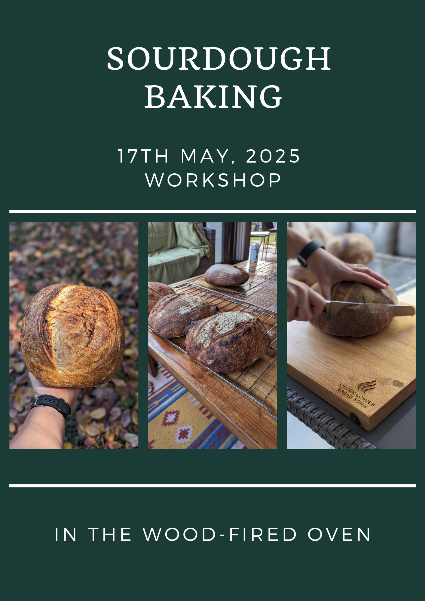 Sourdough baking with Linden Loaves Saturday May 17th, 2025