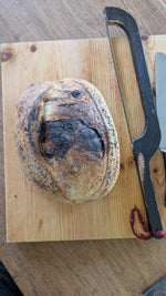 Load image into Gallery viewer, Bow Fiddle Bread Knife with Eco-felt Pouch
