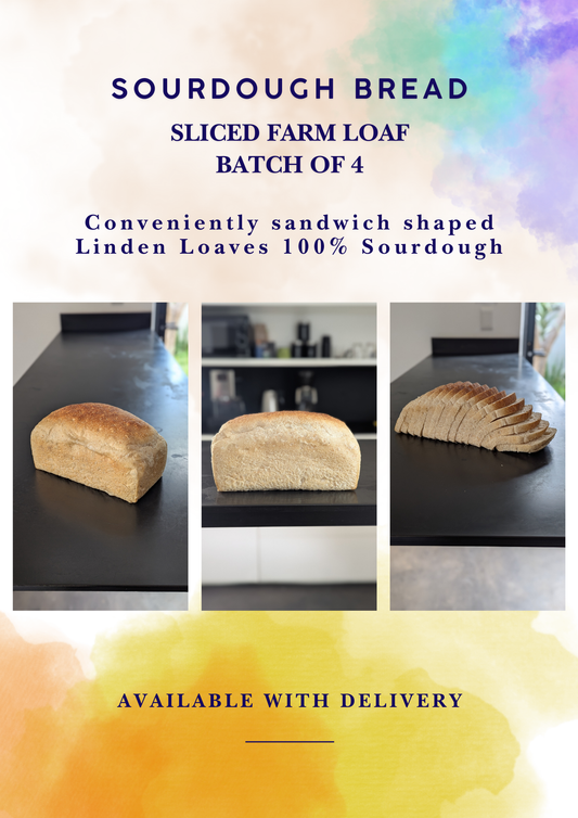 Sourdough Bread Sliced Farm Loaf - Batch of 4